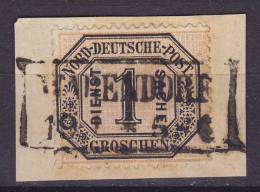 Norddeutsches Postbezirk 1870 Mi. 6   1 Kr Dienstmarke On Piece Deluxe WARENDORF Cancel !! - Afgestempeld