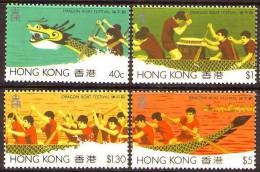 Hong Kong SG488-491 1985 40c-$5 10th Int. Dragon Boat Festival MNH - Unused Stamps