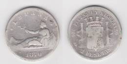 GOBIERNO PROVISIONAL/PROVISIONAL GOVERNMENT 2 PESETAS  PLATA/SILVER  KM#654(Y59) 1870 MBC/VF   DL-10.340 - Other & Unclassified