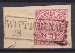 Norddeutsches Postbezirk 1868 Mi. 4   1 Gr On Piece Deluxe WITTICHENAU Cancel !! - Oblitérés