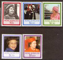 Hong Kong SG512-516 1986 50c-$5 60th Birth. Of QEII MNH - Ungebraucht