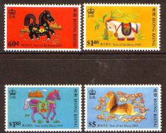 Hong Kong SG631-4 1990 60c-$50 Year Of "Horse MNH - Ongebruikt