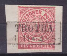 Norddeutsches Postbezirk 1868 Mi. 4   1 Gr On Piece Deluxe TROTHA Cancel !! - Usati