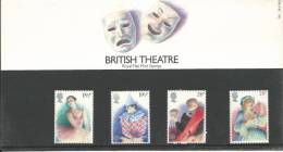 1982 British Theatre Set Of 4  Presentation Pack As Issued 28th April 1982 Great Value - Presentation Packs