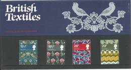 1982 British Textiles Set Of 4  Presentation Pack As Issued 23rd July 1982 Great Value - Presentation Packs