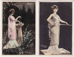 2 X CPA  - Jeune Femme, Artiste : Mlle ROBINNE En Costume De Scene Style Grec , Photo Reutlinger Posted 1903 - Entertainers