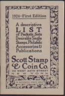 1924 SCOTT FIRST EDITION PRICE LIST,ORIGINAL AT EXCELLENT CONDITION - Otros & Sin Clasificación