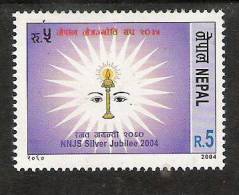 NEPAL 2004 Silver Jubilee Of Nepal National Society Of Comprehensive Eye Care, Scott 741 1 Stamp CompleteMNH(**) - Handicaps