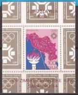 1984 X 2033-34, BF-25   JUGOSLAVIJA PORT OLIMPIADI SARAJEVO BOSNIA  SOUVENIRSHEET  Mnh LUX - Blocks & Sheetlets