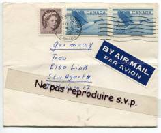 - Cover  From TORONTO - By Air Mail, 3 Stamps,  To Stuttgart, Germany, Très Bon état, Scans. - Brieven En Documenten