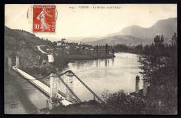 CPA  ANCIENNE- FRANCE- YENNE (73)- PONT SUSPENDU SUR LE RHONE ET SAINT DIDIER- - Yenne