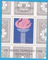 1984 X   2033 BF-24   JUGOSLAVIJA SARAJEVO OLIMPIADI  SOUVENIR SHEET   MNH - Winter 1984: Sarajevo