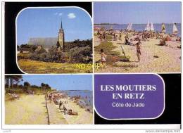 LES MOUTIERS EN RETZ -  L´Eglise Et La Plage -  3 Vues - N° 577 - Les Moutiers-en-Retz