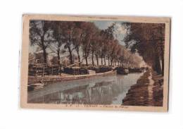 59 DENAIN Canal, Chemin De Halage, Péniche, Colorisée, Ed LP 15, 1945 - Denain