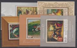 Hungary 5 Mini Sheets Art MNH ** - Used Stamps