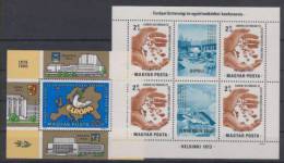 Hungary 2 Mini Sheets European Conference 1973,1980 MNH ** - Unused Stamps