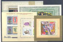 Hungary Fauna,art,flora 5 Mini Sheets MNH ** - Unused Stamps