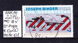 13.3.1998 -  SM  "100. Geburtstag V. J. Binder - Graphic Designer"  -  O  Gestempelt  -  Siehe Scan  (2276o 01-04) - Gebraucht