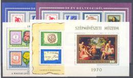 Hungary Art,sport,flora 5 Mini Sheets MNH ** - Neufs