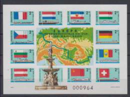 Hungary Conference Of Danube Countries Imperforated Mini Sheet 1977 MNH ** - Neufs