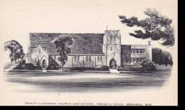 Wisconsin Menasha Trinty Luthern Church And School Broad & Tayco Artvue - Otros & Sin Clasificación