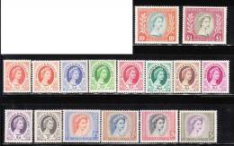 Rhodesia & Nyasaland 1954-56 QE Def. Mint/MLH - Rhodesia & Nyasaland (1954-1963)