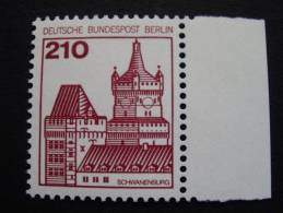 Deutschland Berlin 589 ++, Mnh Einzelstück V. Rechten Rand, Burgen Und Schlösser - Autres & Non Classés