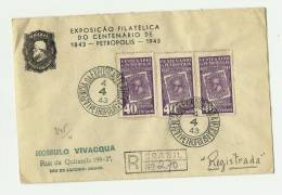 BRASIL EXPOSICAO FILATELICA PETROPOLIS 1943 R. - Covers & Documents