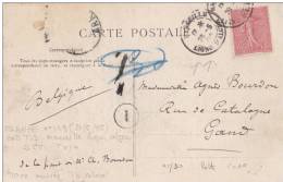 CARTE POSTALE  POSTE MARITIME MARSEILLE LIGNE D'ALGER - Maritieme Post