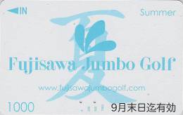 Carte Prépayée JAPON - Sport - GOLF / Fujisawa Djumbo - SEASON SUMMER JAPAN Sports Prepaid Member's Card - 573 - Estaciones