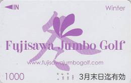 Carte Prépayée JAPON - Sport - GOLF / Fujisawa Djumbo - SEASON WINTER - JAPAN Sports Prepaid Member's Card - 575 - Jahreszeiten