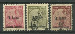 Portuguese India #363/5 Type Allegory Used - L3217 - Autres & Non Classés