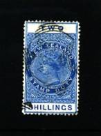 NEW ZEALAND - 1880  QV POSTAL FISCAL 2 S. BLUE   FINE USED - Fiscaux-postaux