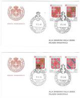 FDC   - ANNO  1986 - STEMMI  - SMOM - S.M.O.M. SOVRANO MILITARE ORDINE DI MALTA) - Malta (la Orden De)