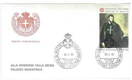 FDC    - ANNO  1986 - CAVALIERE - SMOM - S.M.O.M. SOVRANO MILITARE ORDINE DI MALTA) - Malta (la Orden De)