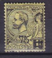 Monaco 1924 Mi. 71     75 (C) Auf 1 Fr Fürst Charles III. Overprinted MH* - Ungebraucht