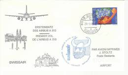 SUIZA CC  PRIMER VUELO ZURICH STOCKHOLM AL DORSO MAT - Lettres & Documents