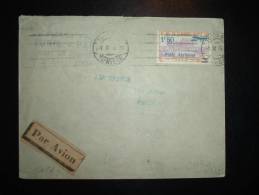 LETTRE TP POSTE AERIENNE 1F50 OBL. MEC. 1 IV 35 TUNIS RP + PREMIER VOL TUNIS PARIS 2 AVRIL 1935 - Storia Postale