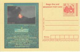 Andamans Islands Tourism Volcano, Geology Disaster, Fire, , Meghdoot Postcard, Chemical Ash Gas, Pollution, - Volcanes