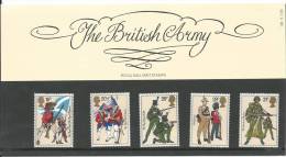 1983 British Army Uniforms  Set Of 5 Presentation Pack As Issued 6th July 1983 Great Value - Presentation Packs