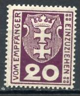 DANTZIG FREE STATE 1921 - Portomarken