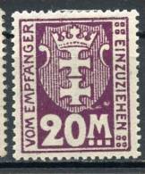 DANTZIG FREE STATE 1923 - Portomarken