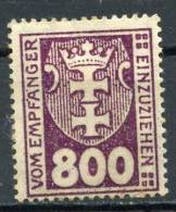 DANTZIG FREE STATE 1923 - Segnatasse