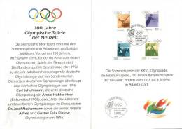 Germany - Mi-Nr 1861/1864 Spezialbeleg / Special Document (C723)- - Summer 1996: Atlanta