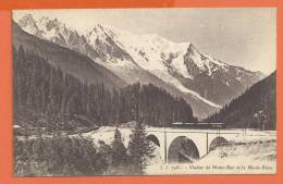 T266, Viaduc De Mont - Roc Et Le Mont - Blanc, 7981, Chemin De Fer, Train, Circulée 1925 Sous Enveloppe - Chamonix-Mont-Blanc