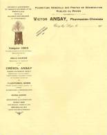 PHARMACIEN CHIMISTE VICTOR ANSAY à TROOZ - 1900 – 1949