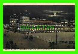 ATLANTIC CITY, NJ - YOUNG'S MILLION DOLLAR PIER & BOARDWALK AT NIGHT - PUB BY POST CARD DIRTRIBUTING CO - - Atlantic City