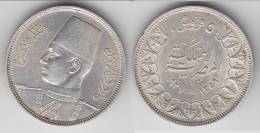 VERY HIGH QUALITY **** EGYPTE - EGYPT - 5 PIASTRES 1937 FAROUK - ARGENT - SILVER **** EN ACHAT IMMEDIAT - Egypt