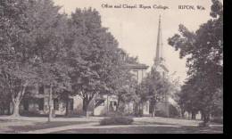 Wisconsin Ripon Office And Chapel Ripon College Albertype - Altri & Non Classificati