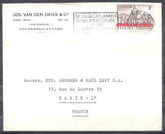 SEUL Sur   LETTRE  Annee 1960  Avec  Timbre   75e ANNIV DU PARTI SOCIALISTE   3f   Cachet   ANVERS - Storia Postale